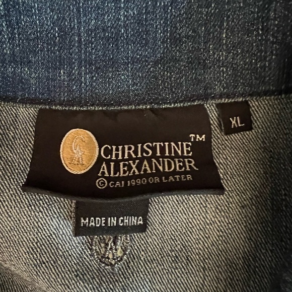 Christine Alexander Women’s Fitted Denim Tailored Jean Jacket. Size XL F293 - Picture 6 of 8